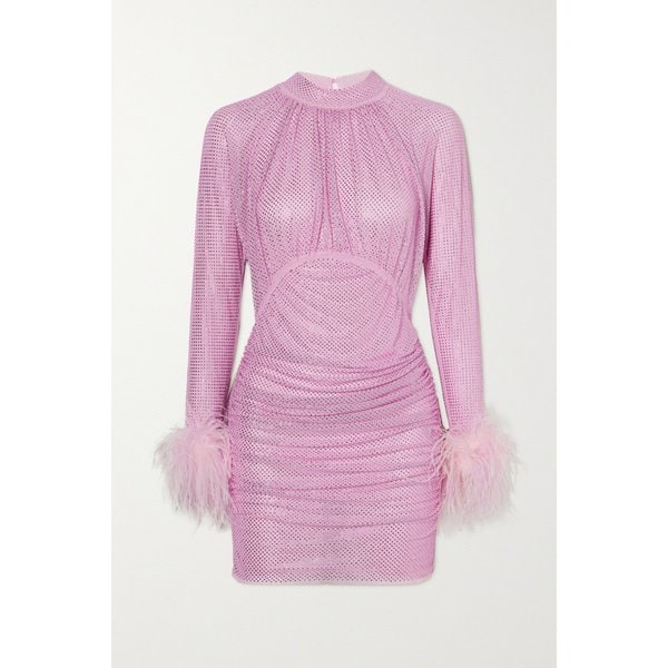 크리스탈 장식 스트레치 메쉬 미니 원피스 1647597324583863