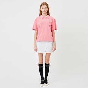테리 브이넥 티셔츠 핑크