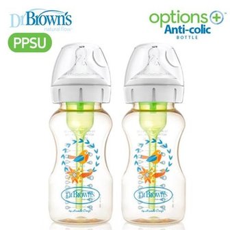 닥터브라운 와이드넥 옵션스플러스 PPSU젖병 270ml 2P _P060468685