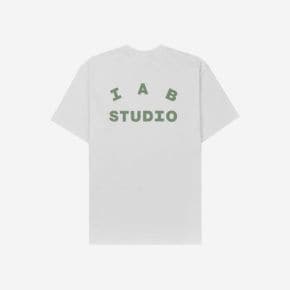 아이앱 스튜디오 티셔츠 화이트 라이트 그린 IAB Studio T-Shirt White Light Green