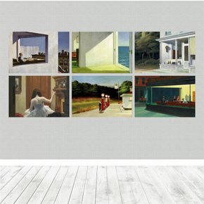 헤이데이윤_애드워드호퍼6종L 81x61cm 자취선물/패브릭포스터