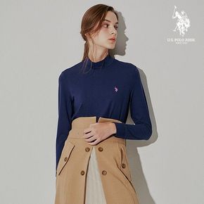 [U.S. POLO ASSN.] 화이트라벨 양기모 모크넥 셔츠 여성