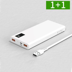 1+1 대용량 고속충전 10000mah 보조배터리 PD 20W C타입 잔량표시