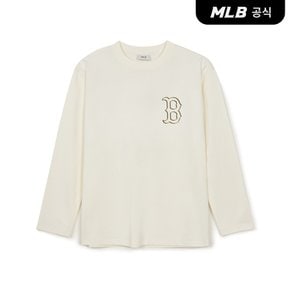 [코리아공식] 베이직 메가로고 루즈핏 긴팔 티셔츠 BOS (Cream)