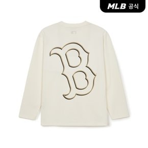 [코리아공식] 베이직 메가로고 루즈핏 긴팔 티셔츠 BOS (Cream)