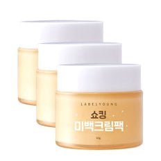 쇼킹미백크림팩 50g 3개 뽀샤시 화이트닝,톤업미백케어/2in1미백크림팩/기미 주근깨완화