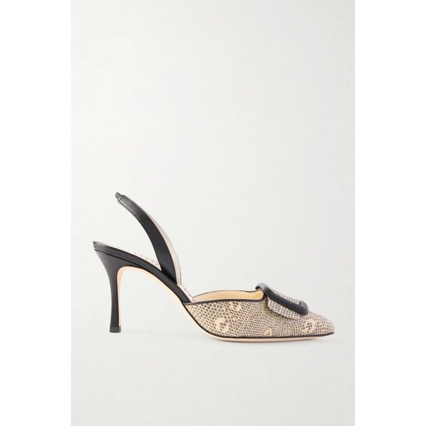 마이슬리비 70 리자드 이펙트 가죽 슬링백 펌프스 46376663162937229