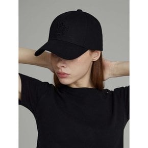 WOMEN SIGNITURE BIGLOGO OVERFIT BALLCAP BLACK