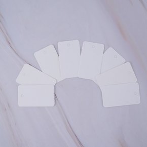 화이트 종이택 네임 태그 라벨 의류 카드 포장 정리 10p