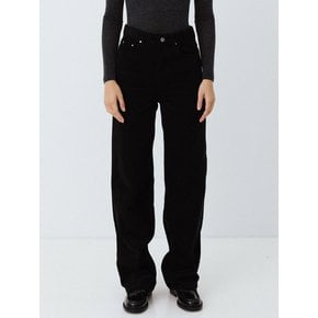 signature corduroy straight pants (black)