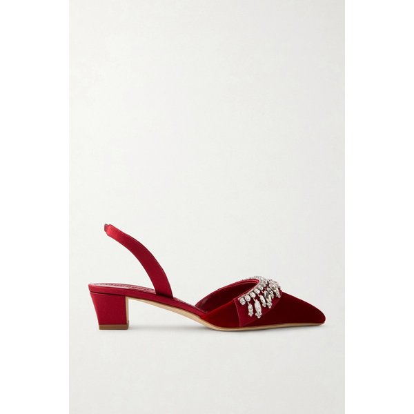 베킬라 30 크리스탈 장식 벨벳 슬링백 펌프스 46376663162937498