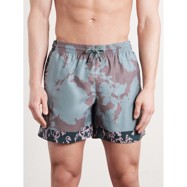 스트레이트 레그 미드 렝스 프린트 스윔 쇼츠 46376663163006496