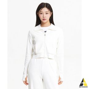 뉴발란스 NBMDE3W812 WOMEN 소프트 골지 카라형 투웨이 집업 (CREAM)