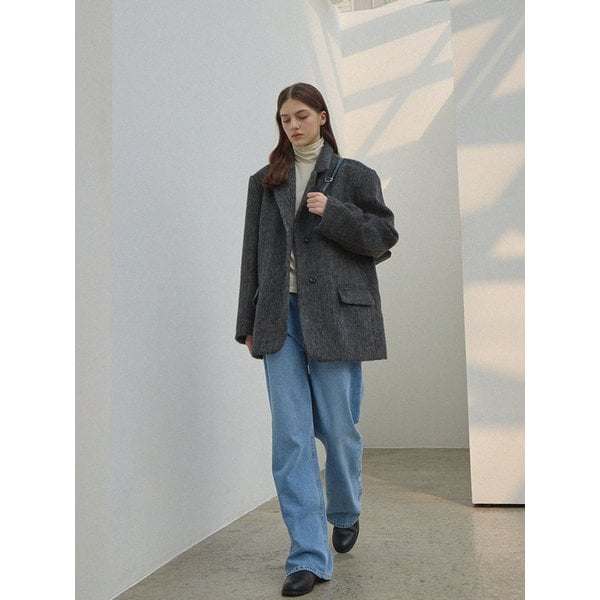 ALPACA TOUCH LOOSE FIT WOOL JACKET_CHARCOAL