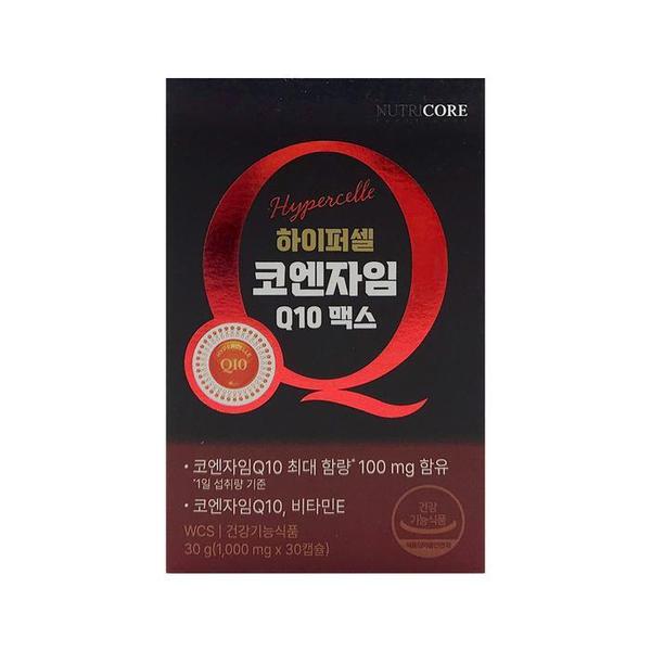 뉴트리코어 하이퍼셀 코엔자임Q10 맥스 1000mg x 30캡슐 x 1박스 (S41562996)
