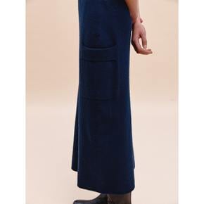 Merino Wool Cargo Knit Skirt  Navy (WE415UC03R)