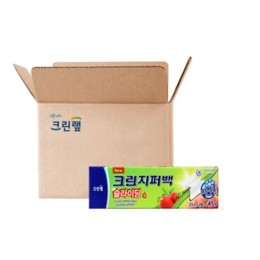 크린랩 슬라이딩지퍼백 27cmx28cm(대) 45매 X12개(1BOX)