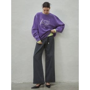 Wide Pigment Garment Dyeing Pants_CTD403(Charcoal)