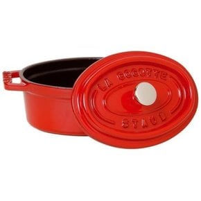 staub 29cm] IH La Cocotte Oval 40509-857 스토우브 [피코 코콧 타원형 체리 큰 양손 주물 법랑