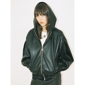 SANDRA HOODED LEATHER JACKET