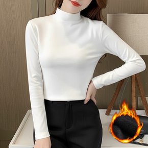 베이직 여성 6컬러 기모 슬림핏 목폴라티 LKT9518_P409217561