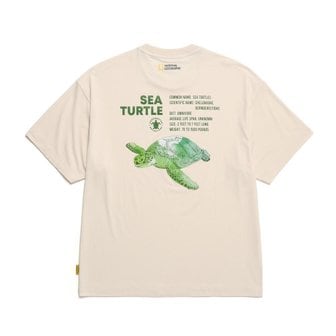 내셔널지오그래픽 [여주점] N242UTS410 유니 드라이실 그래픽 티셔츠 베이지