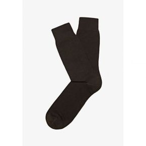 Massimo Dutti 마시모 두띠 무지 면 혼방 니트 양말 - 다크 브라운 7992898