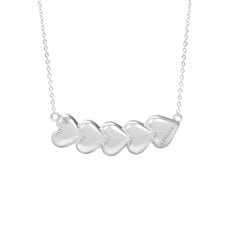 Heart link necklace (WG)(200049)