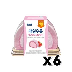 매일우유 저당생크림롤 딸기 베이커리빵 80g x 6개