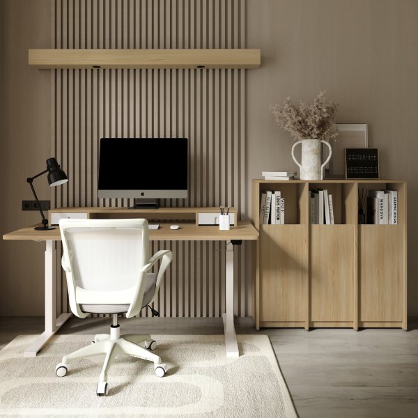 하벨 3단책장 하부도어형 106.2cm (컬러 택1)