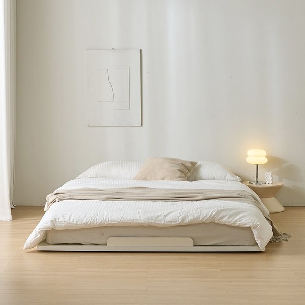 [착불] 우아미가구 코엔 저상형 침대 프레임+독립매트리스 세트 Q