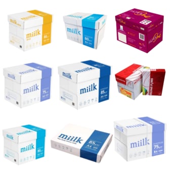 miilk A4 75/80g 복사용지 한국제지 / 밀크 / 페이퍼원 / 스펙트라 색지