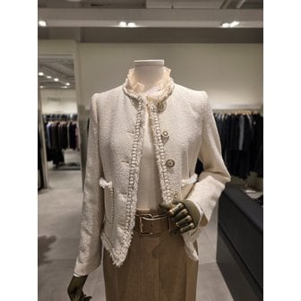 지고트 [파주점] 프릴넥 크롭 트위드 자켓 JRAA0JK603