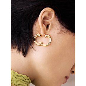 FRENCH SHAPE OVAL EARRINGS