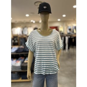 여성 슬리브 스트라이프 티셔츠  32417-02
