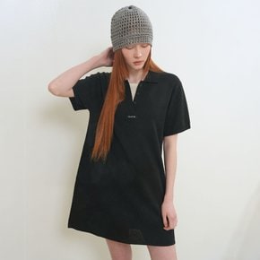WOMAN 레이어드 카라 이지 원피스 [BLACK] / GF2LOP510
