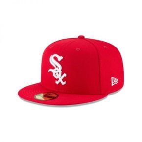 [해외] 1036081 뉴에라 모자 MLB [시카고 화이트삭스] Scarlet Basic 59FIFTY Hat
