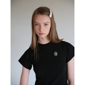 CLASSIC LOGO FITTED T-SHIRT (BLACK)