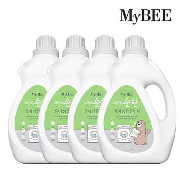 마이비 피부에순한 유아유연제 용기 1500ml 4개