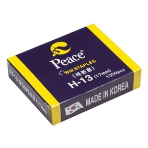 평화 스테플러침 H-13 17mm 80x70x20/1000pcs (1개) (WC83A59)