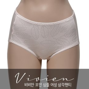 [비비안]모던 심플 나뭇잎패턴 여성 맥시삼각팬티