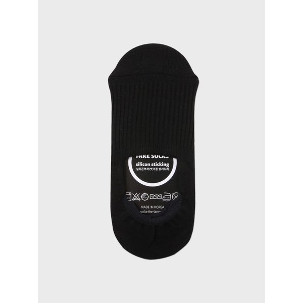 남성용 밴드 골지 덧신 (블랙)