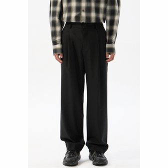 커스텀멜로우 Black Regular Fit Wool Setup Pants_CWPAW24852BKX