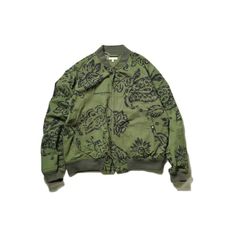 엔지니어드 가먼츠 Aviator Jacket Olive Floral Print Ripstop (MP203-CT2