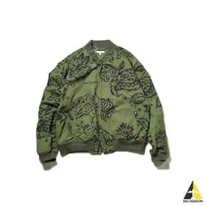 엔지니어드 가먼츠 Aviator Jacket Olive Floral Print Ripstop (MP203-CT2