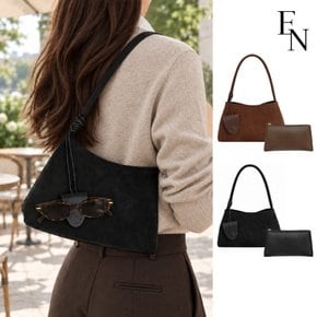엔비 스웨이드 숄더백 여성 미니 데일리백 안경 홀더 토트백
