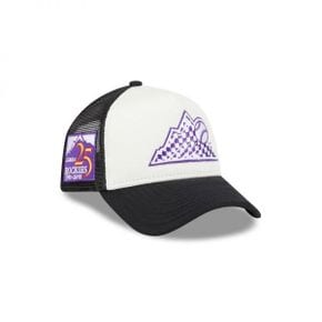 [해외] 1019545 뉴에라 모자 MLB [콜로라도 로키스] Checkered Flag 9FORTY A-Frame Trucker Hat