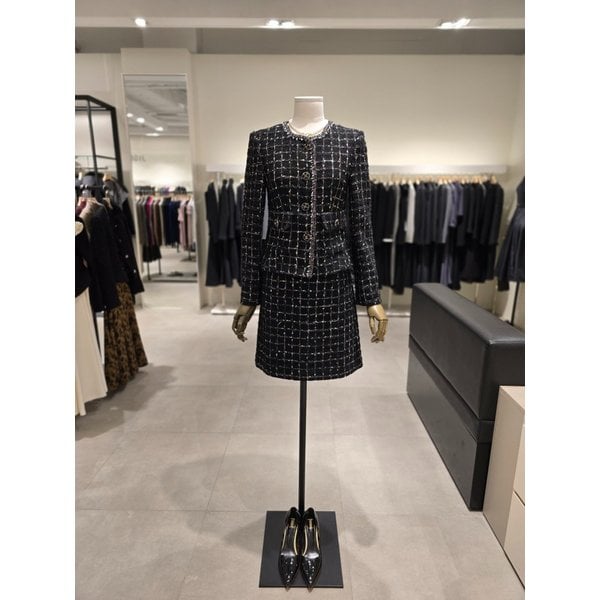 [파주점] 세트 메탈 체크 트위드 자켓 + 셋업 미니 스커트 JPCA0JK261,JPCA0SK261