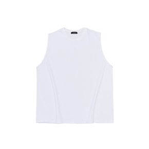 LIGHT WEIGHT BASIC SLEEVELESS (WHITE)