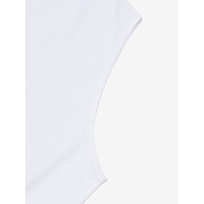 LIGHT WEIGHT BASIC SLEEVELESS (WHITE)